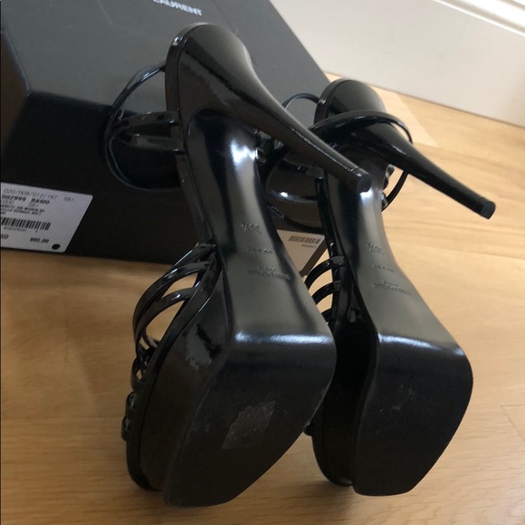 Saint Laurent Tribute 105 Woven Sandals. - Picture 11 of 16